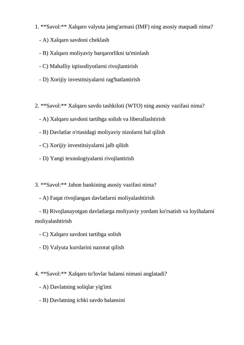 Xalqaro Valyuta Tizimi 1