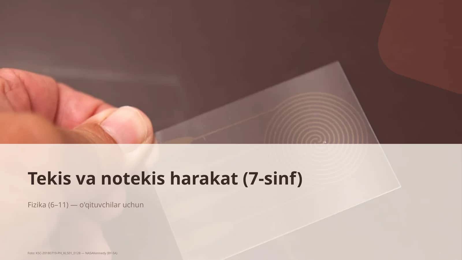 Tekis va notekis harakat (7-sinf) 1