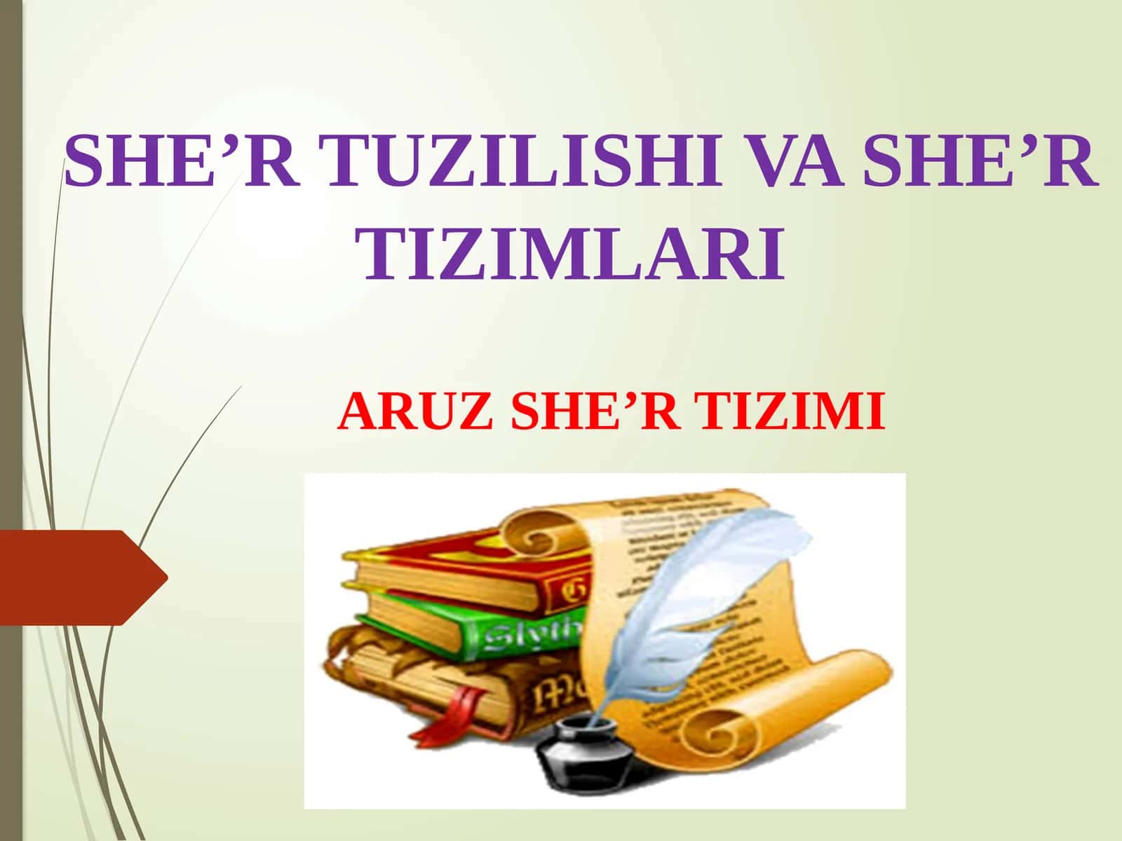 SHE’R TUZILISHI VA SHE’R TIZIMLARI 1