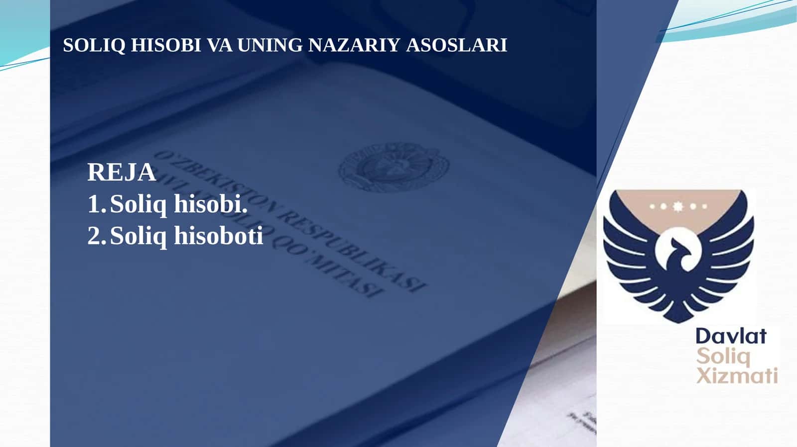 SOLIQ HISOBI VA UNING NAZARIY ASOSLARI 1