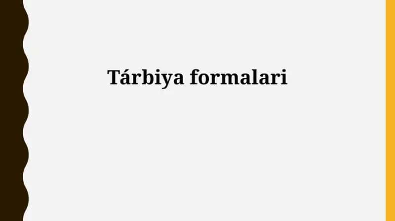 Bilimlendiriw formaları 1