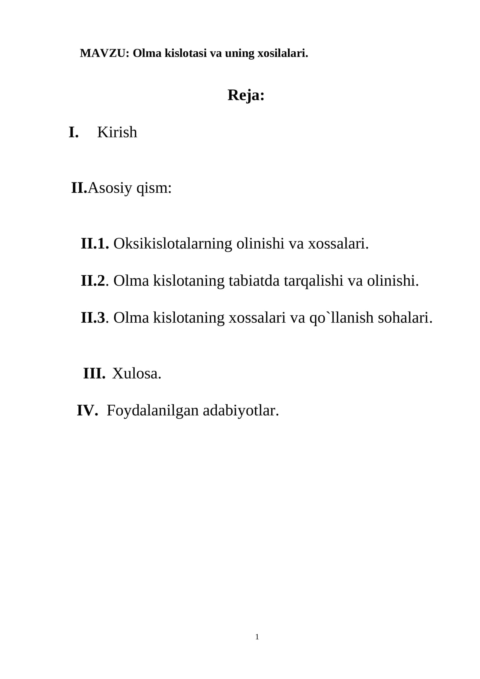 Olma kislotasi va uning xosilalari 1
