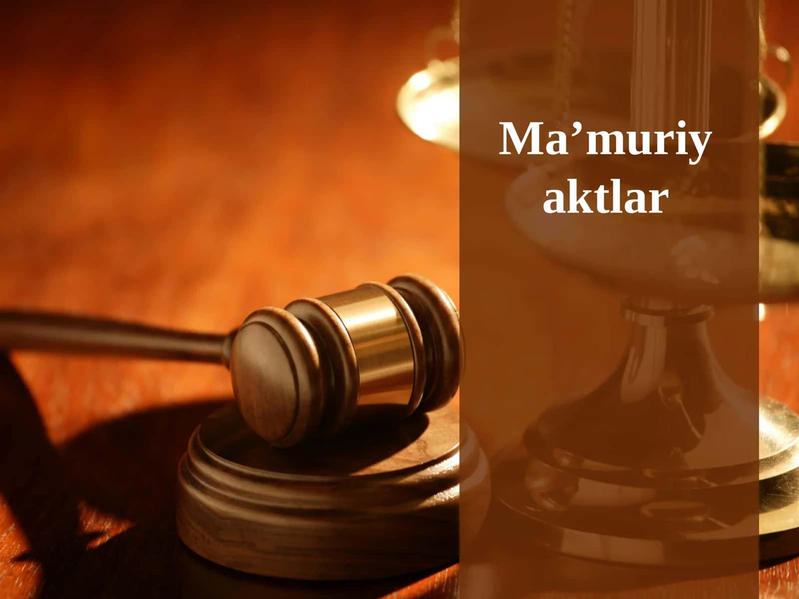 Ma’muriyaktlar 1