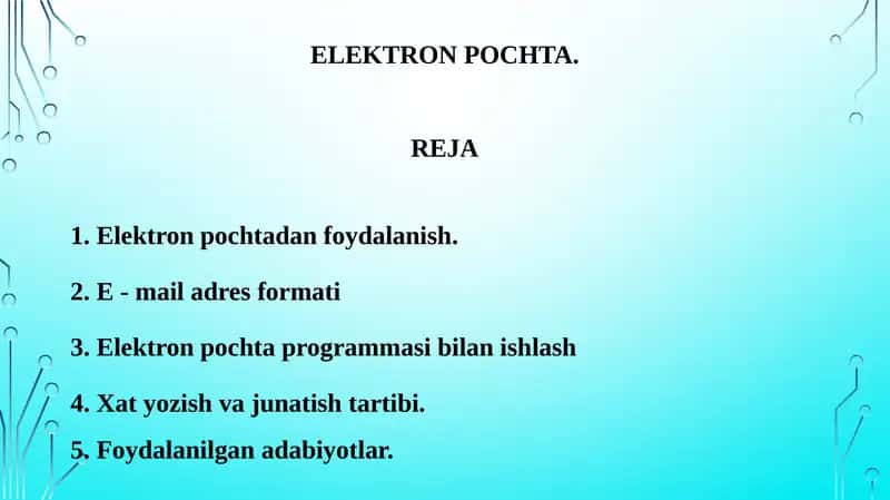 Elektron pochta 1
