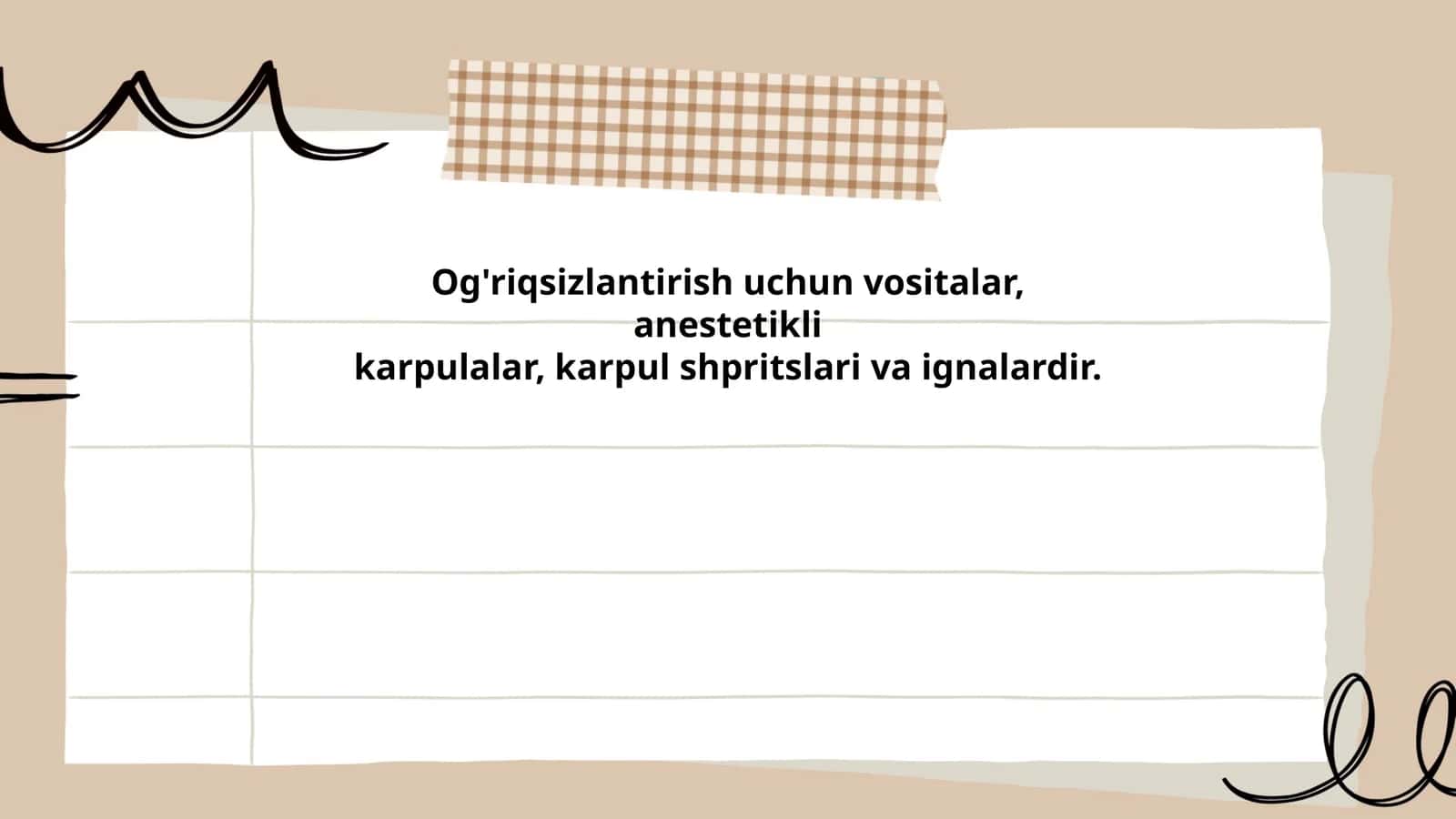 Lokal og'riqsizlantirish preparatlari 1