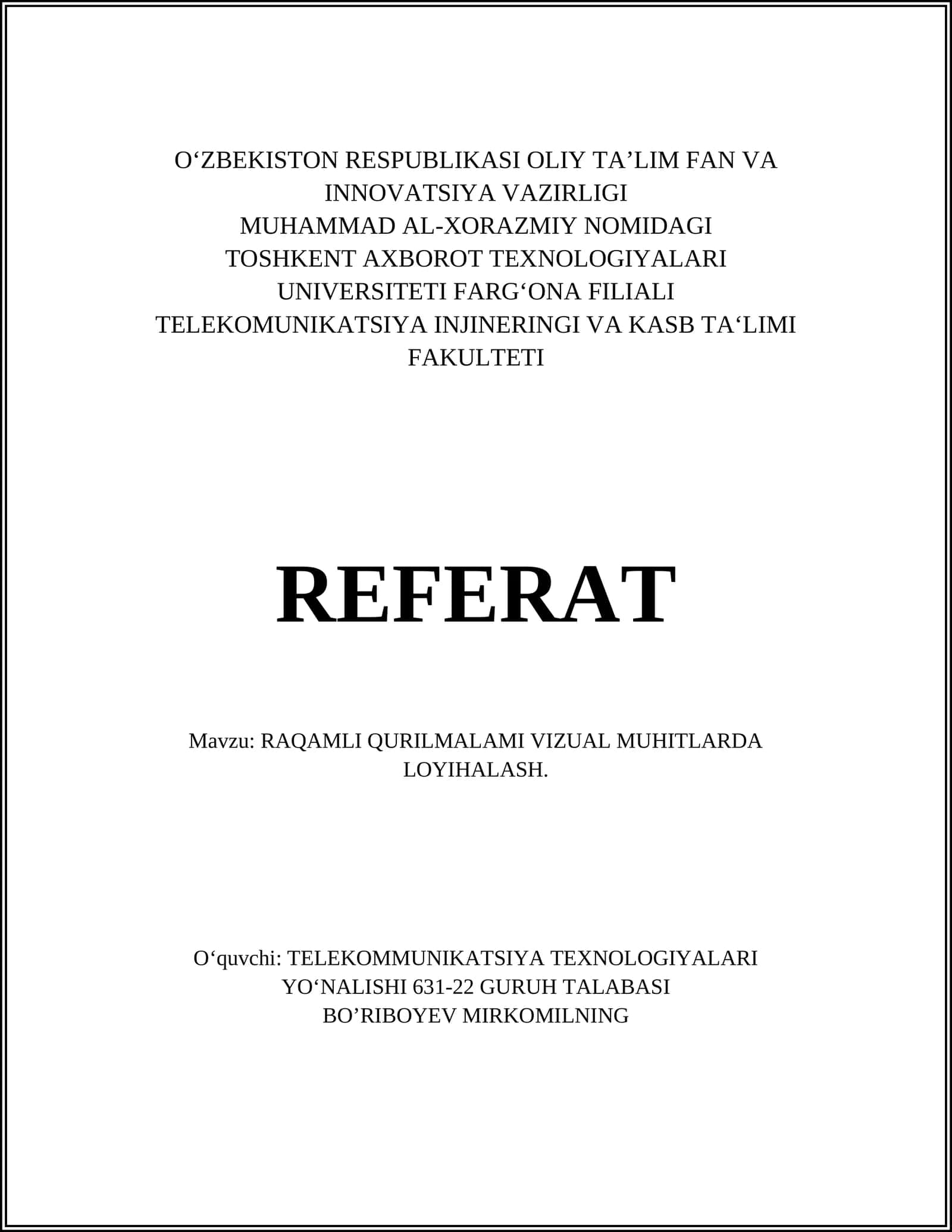 RAQAMLI QURILMALAMI VIZUAL MUHITLARDA LOYIHALASH 1