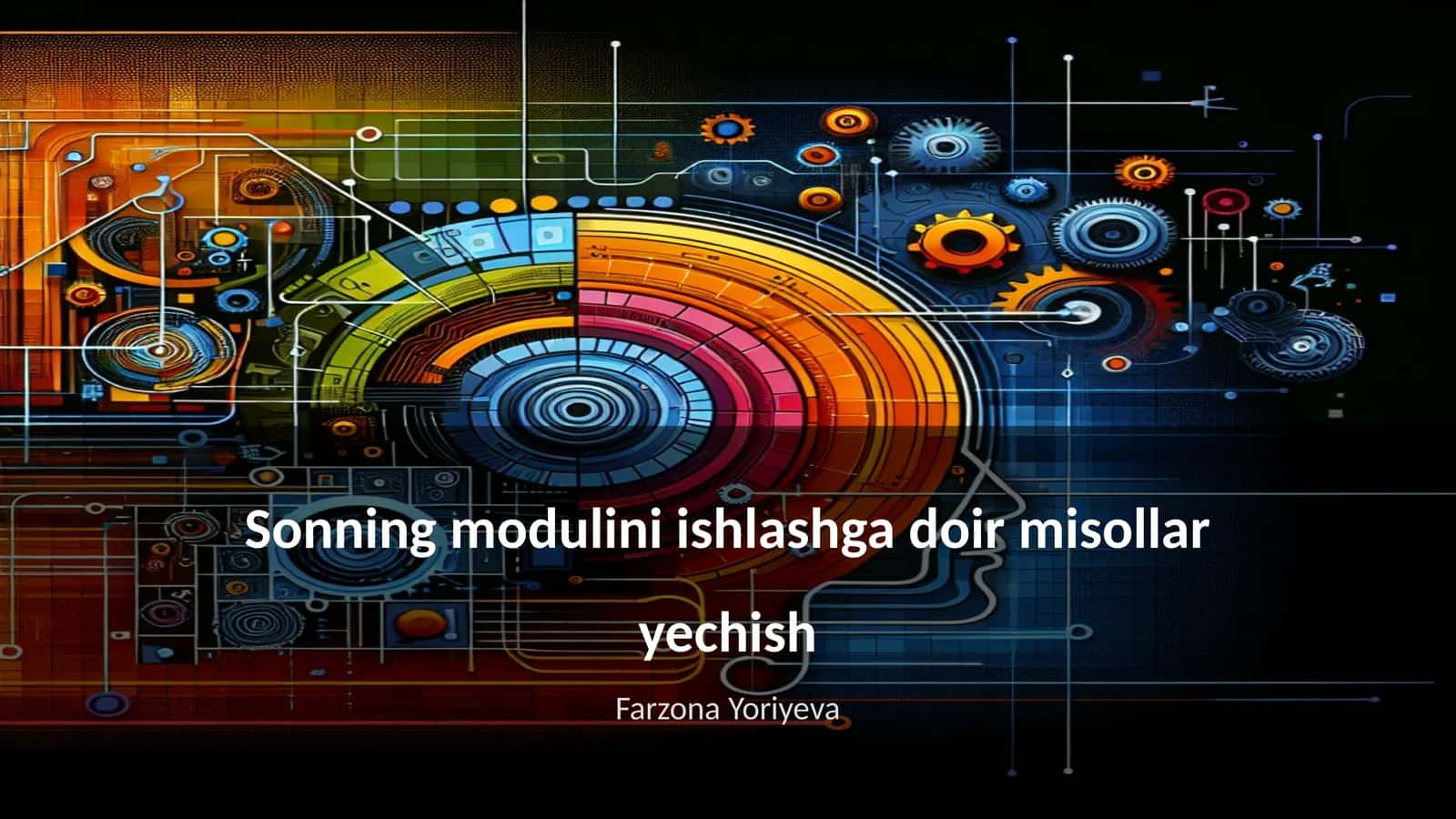 Sonning modulini ishlashga doir misollar yechish 1