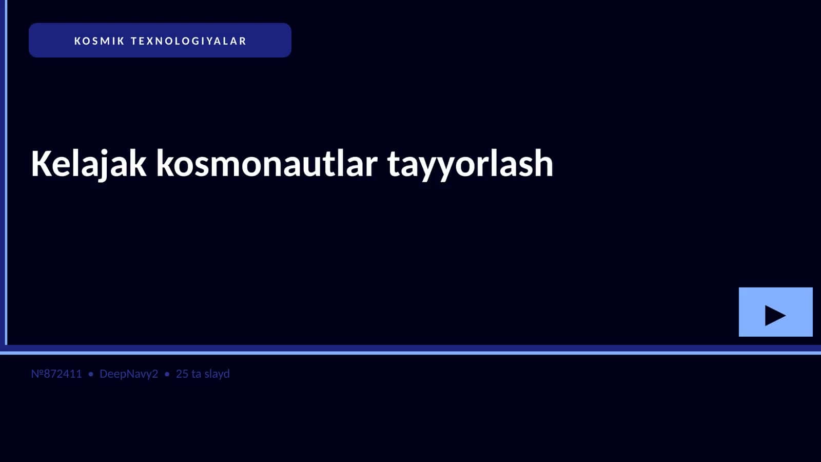 KOSMIK TEXNOLOGIYALAR 1