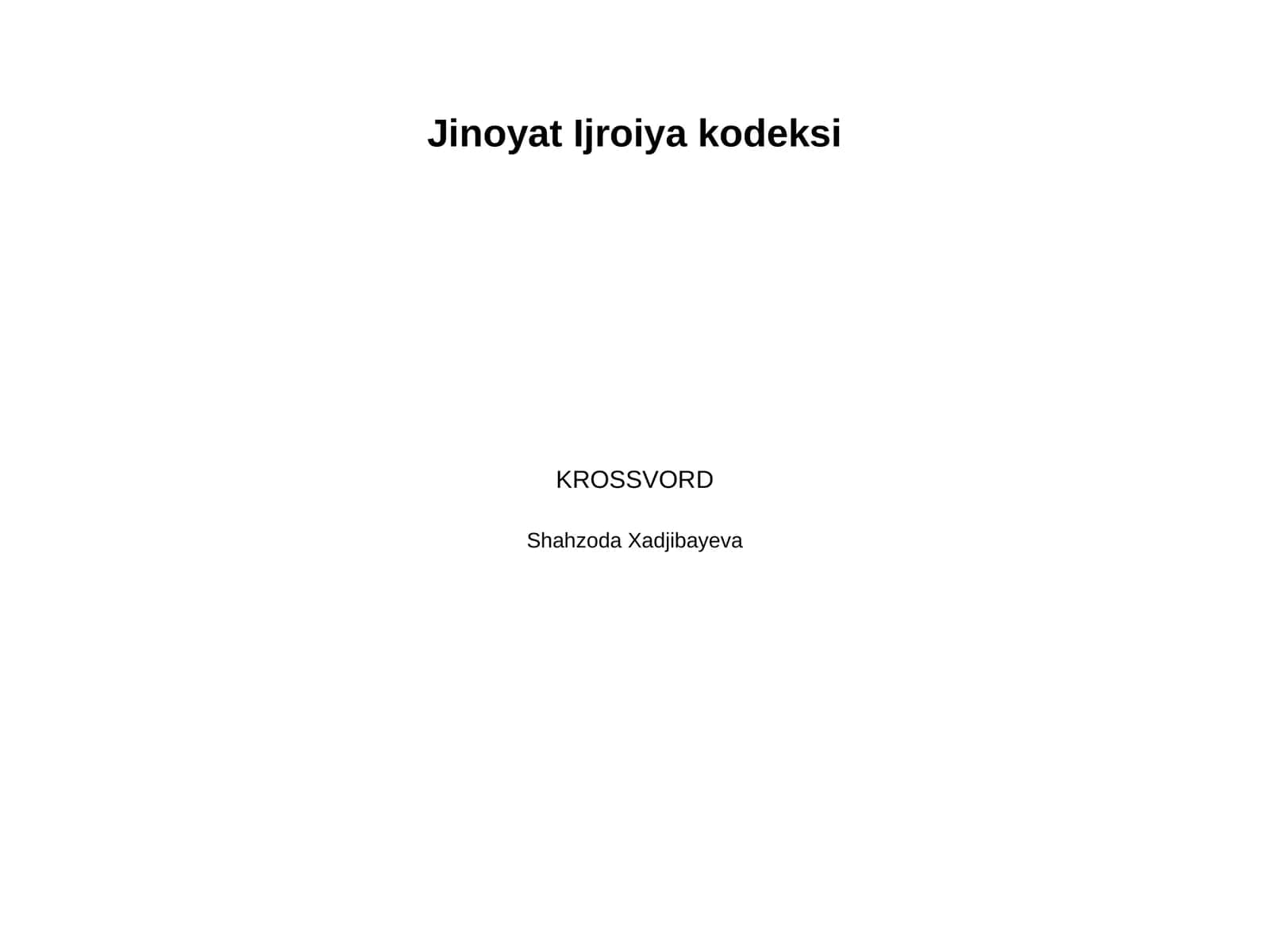 Jinoyat Ijroiya kodeksi 1