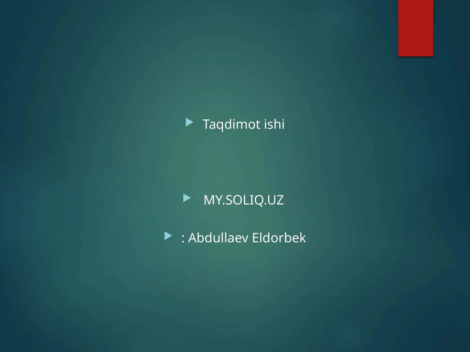 Taqdimot ishi 1