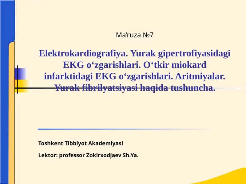 Elektrokardiografiya 1