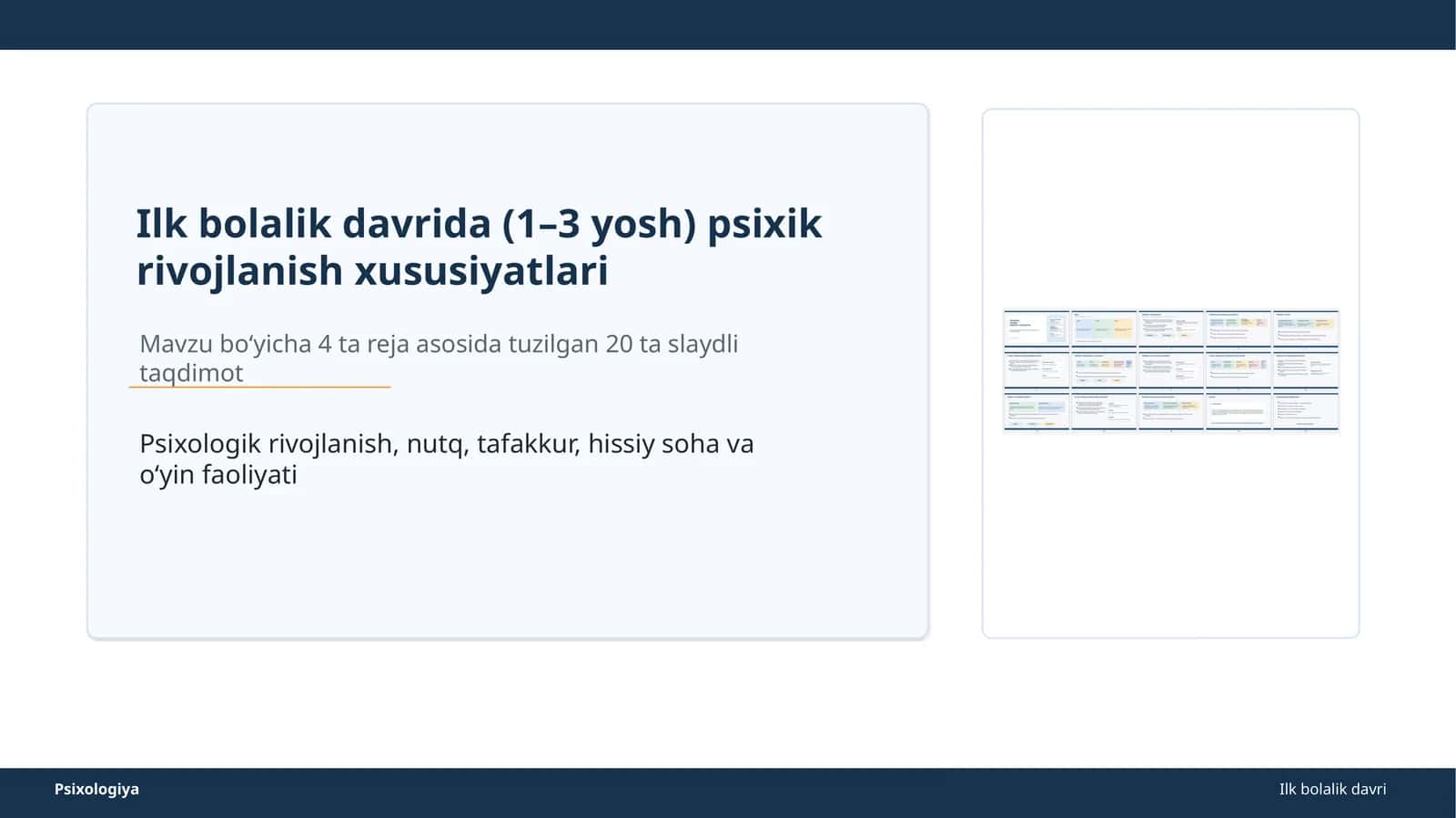 Ilk bolalik davri 1