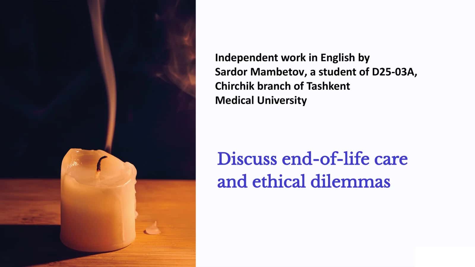 Independent work in English by Sardor Mambetov 1
