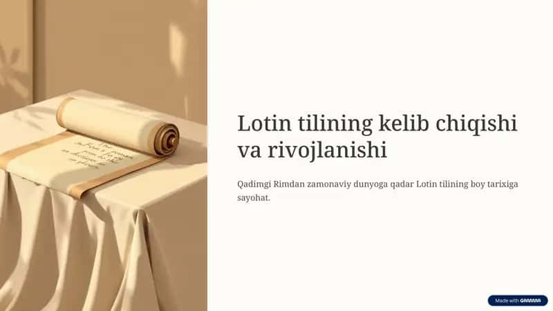 Lotin tilining kelib chiqishi va rivojlanishi 1