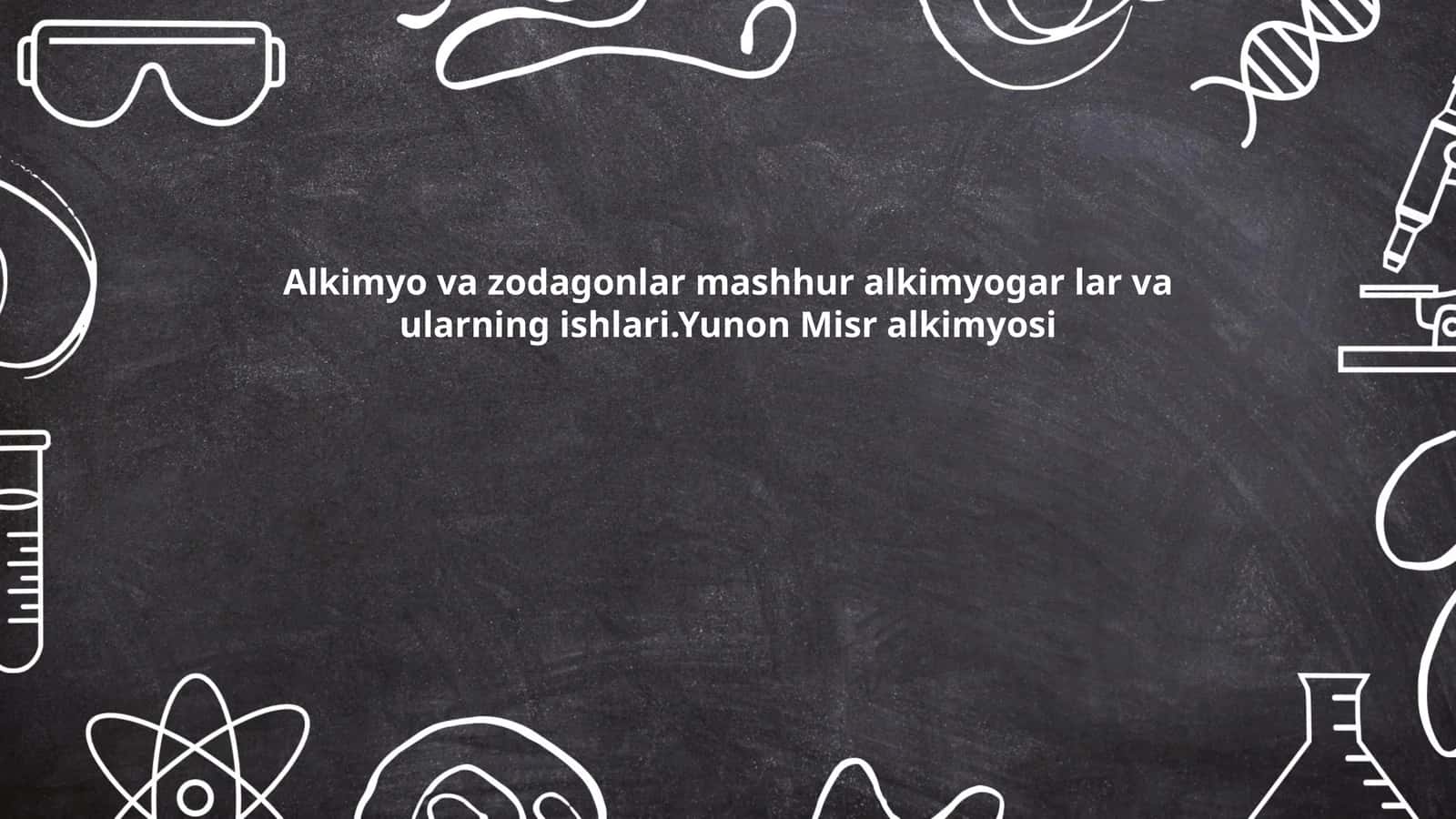 Yunon Misr alkimyosi 1