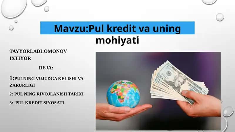 Pul kredit vauning mohiyati 1