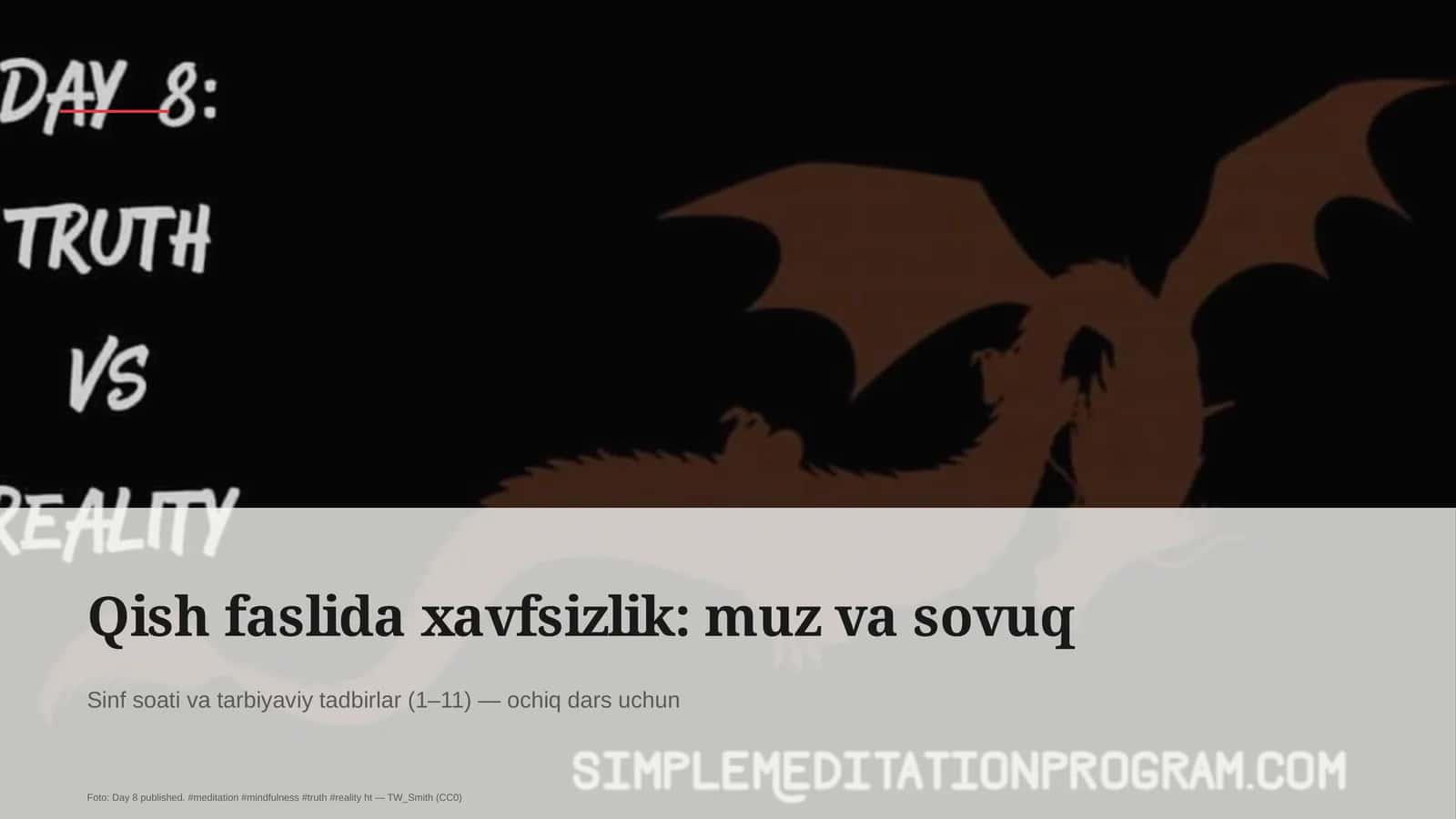 Qish faslida xavfsizlik: muz va sovuq 1