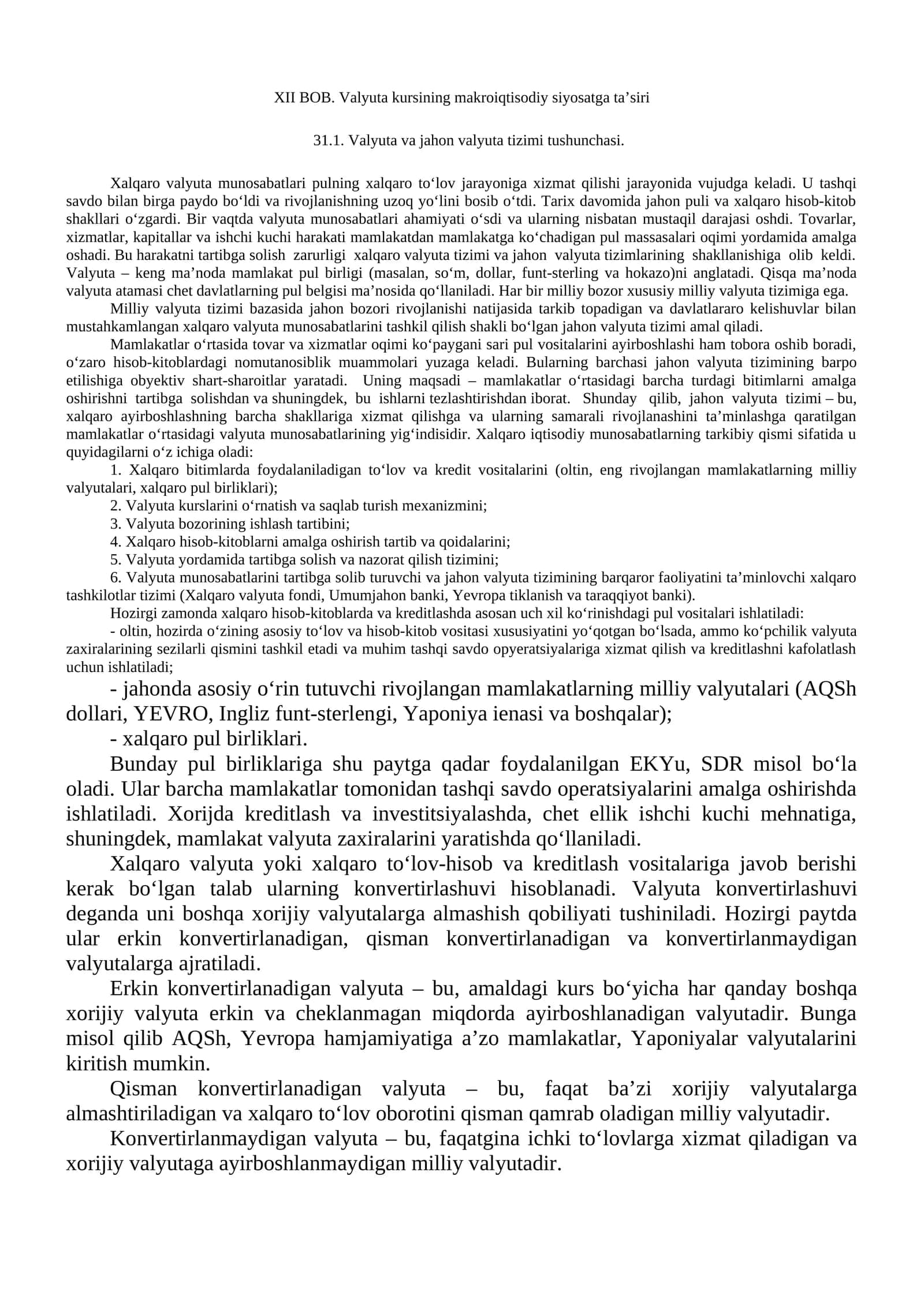Valyuta kursining makroiqtisodiy siyosatga taʼsiri 1