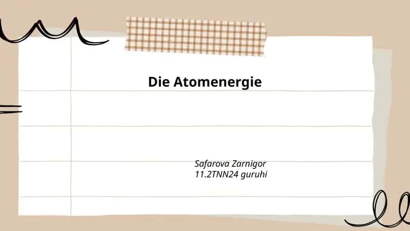 Die Atomenergie 1