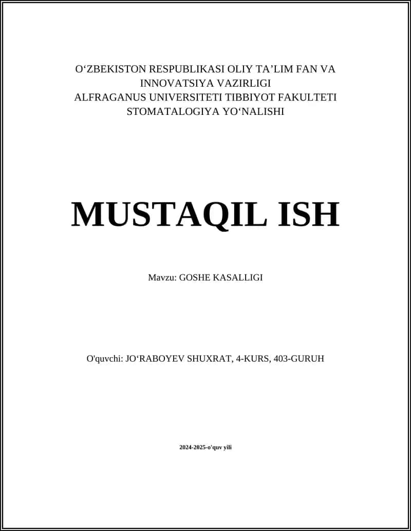 Gosh kasalligi 1