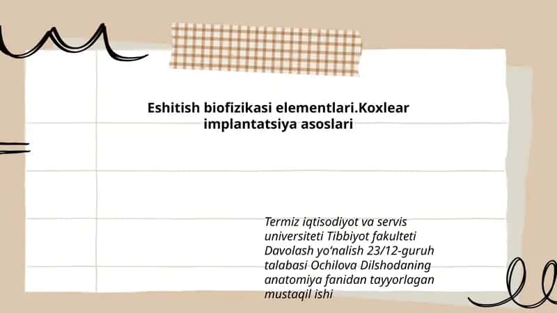 Koxlear implantatsiya asoslari 1