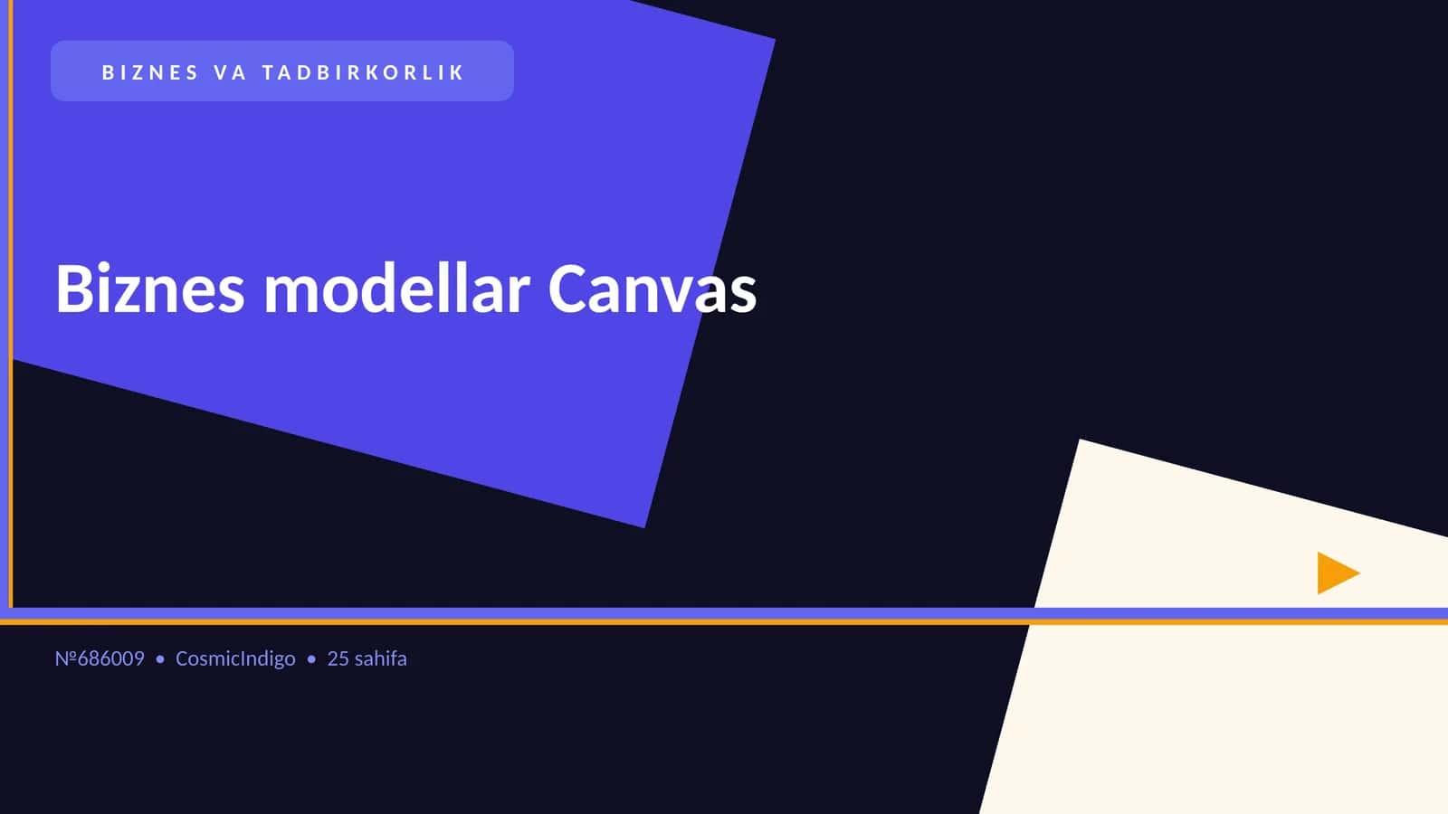 Biznes modellar Canvas 1