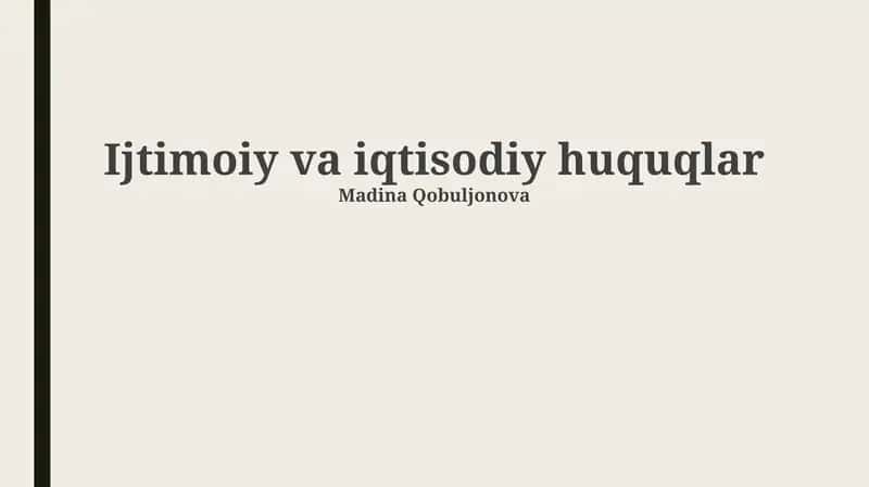 Ijtimoiy va iqtisodiy huquqlar 1