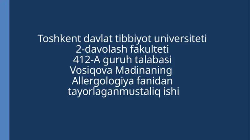 Atopik kasalliklarning maxsus (spesifik) immunoterapiyasi 1