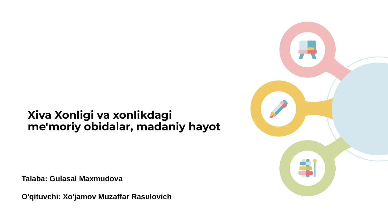 Xiva Xonligi va xonlikdagi me'moriy obidalar, madaniy hayot 1