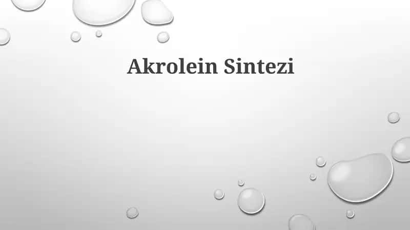 AkroleinSintezi 1