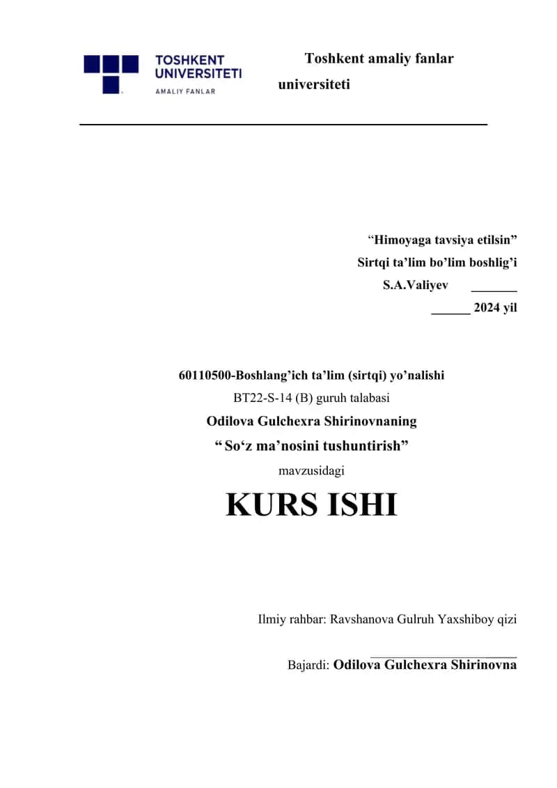 Soʻz maʼnosini tushuntirish 1