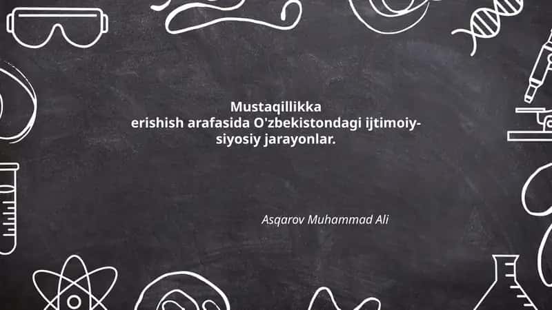 O'zbekistondagi Ijtimoiy-Siyosiy Jarayonlar 1
