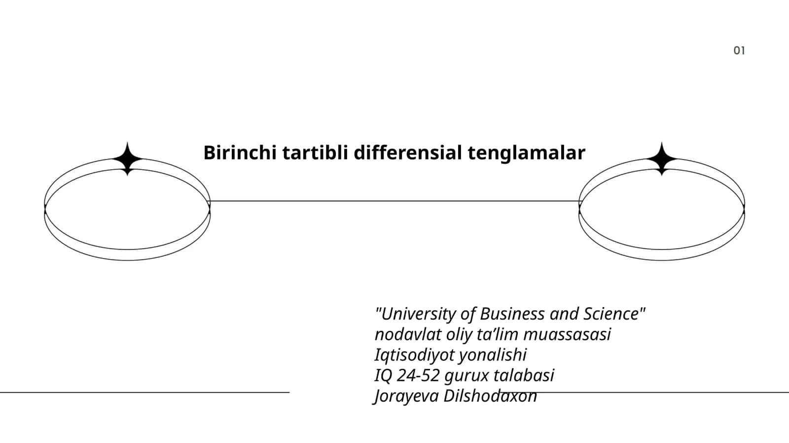 Birinchi tartibli differensial tenglamalar 1