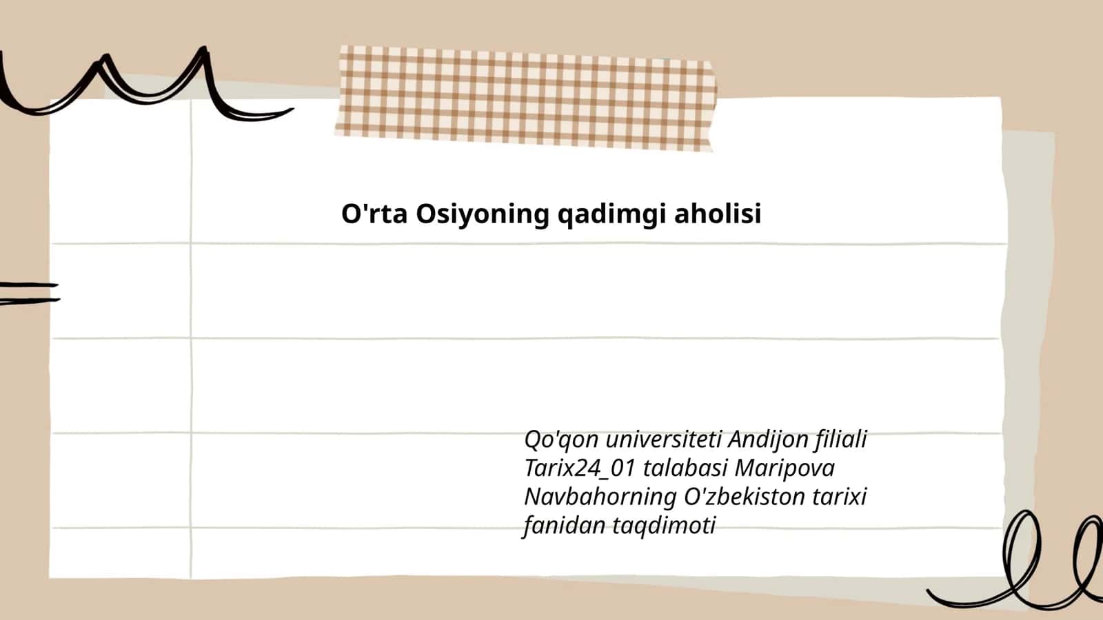 O`rta Osiyoning qadimgi aholisi 1