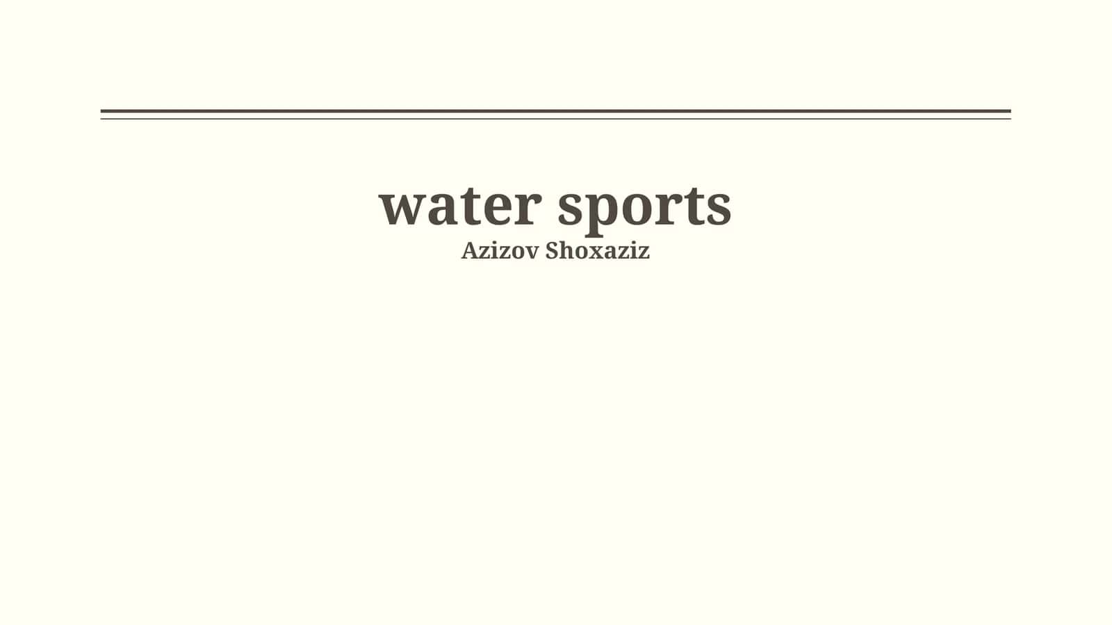 Water Sports 1