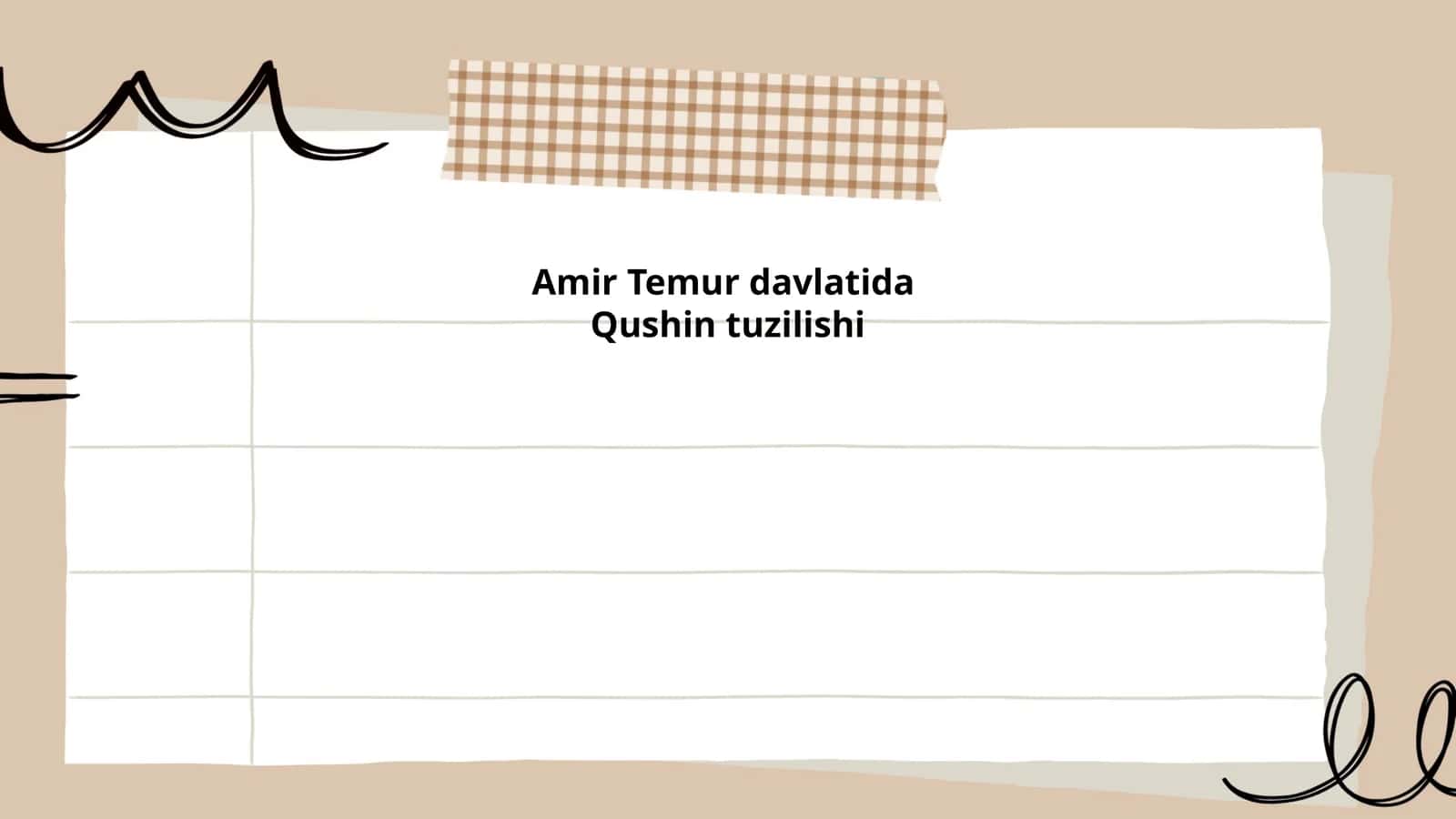 Amir Temur davlatida Qushin tuzilishi 1