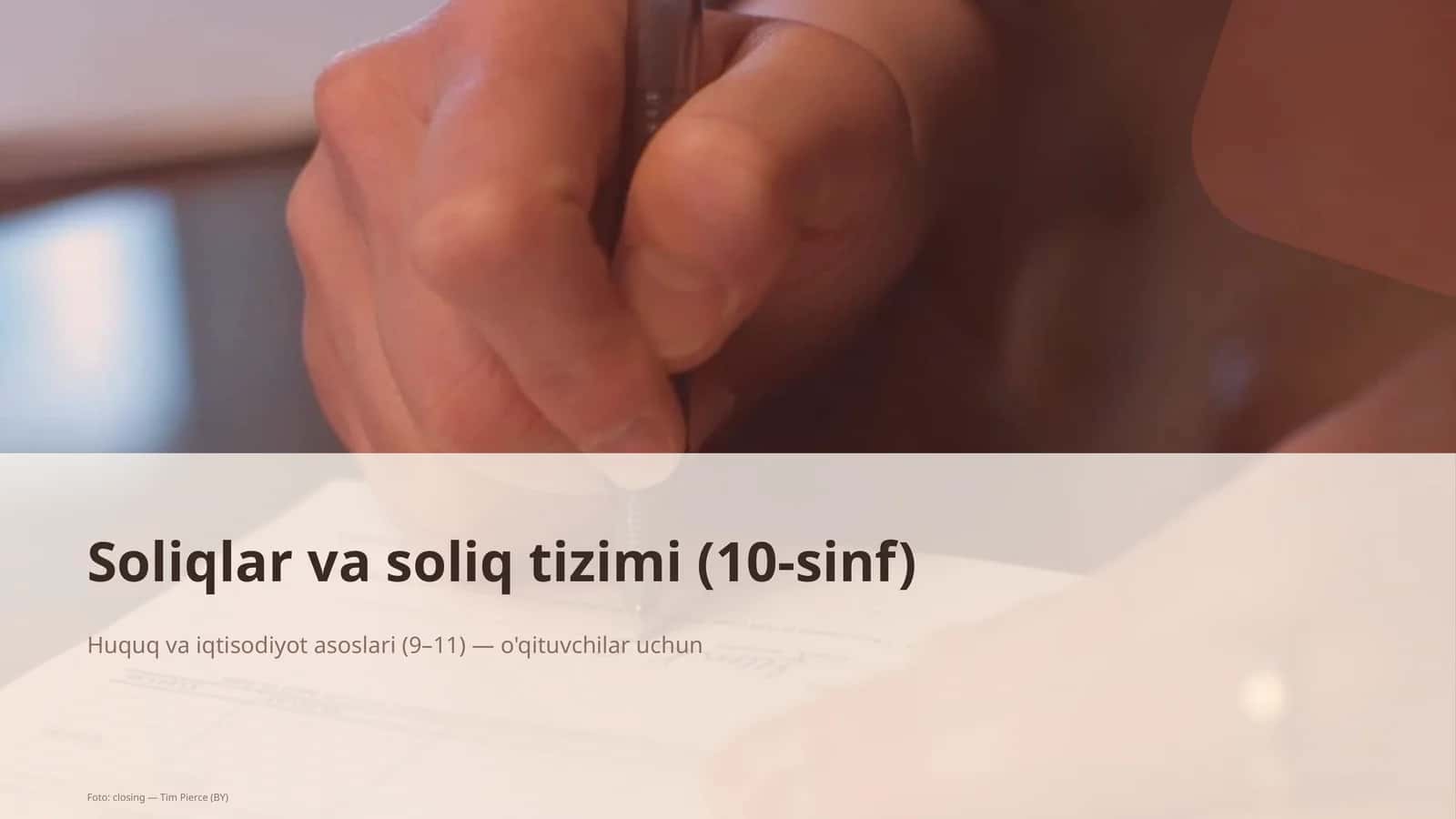 Soliqlar va soliq tizimi (10-sinf) 1