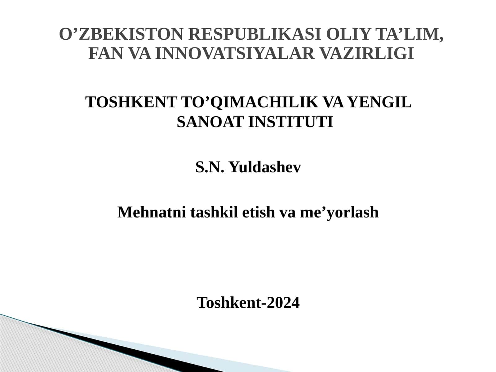 mehnatga haq to'lashning tarif tizimi 1