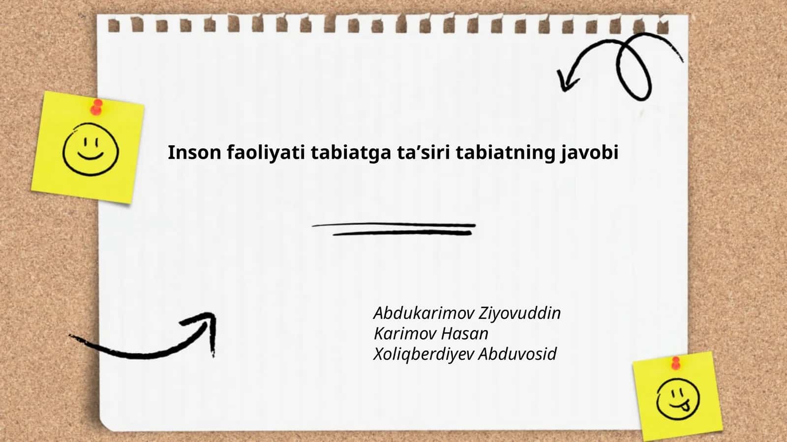 Inson faoliyati tabiatga taʼsiri tabiatning javobi 1
