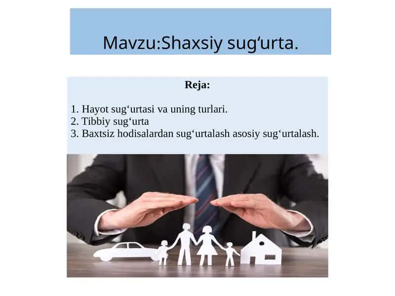 Shaxsiy Sug`urta 1