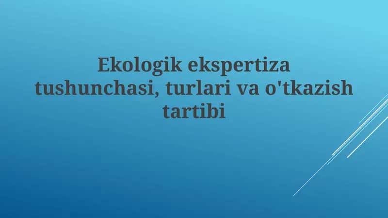 Ekologik ekspertiza 1