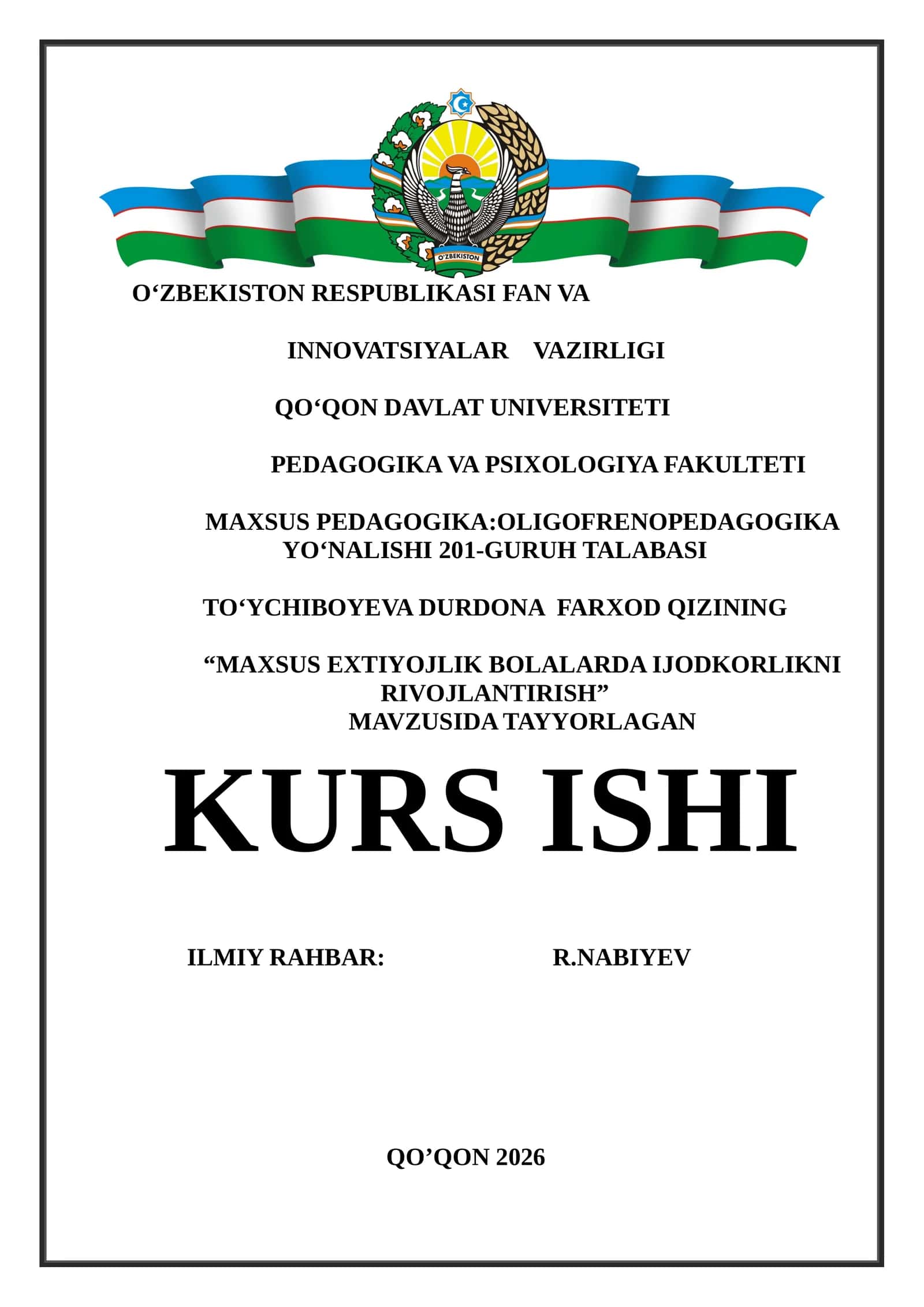 KURS ISHI BETLIK 1