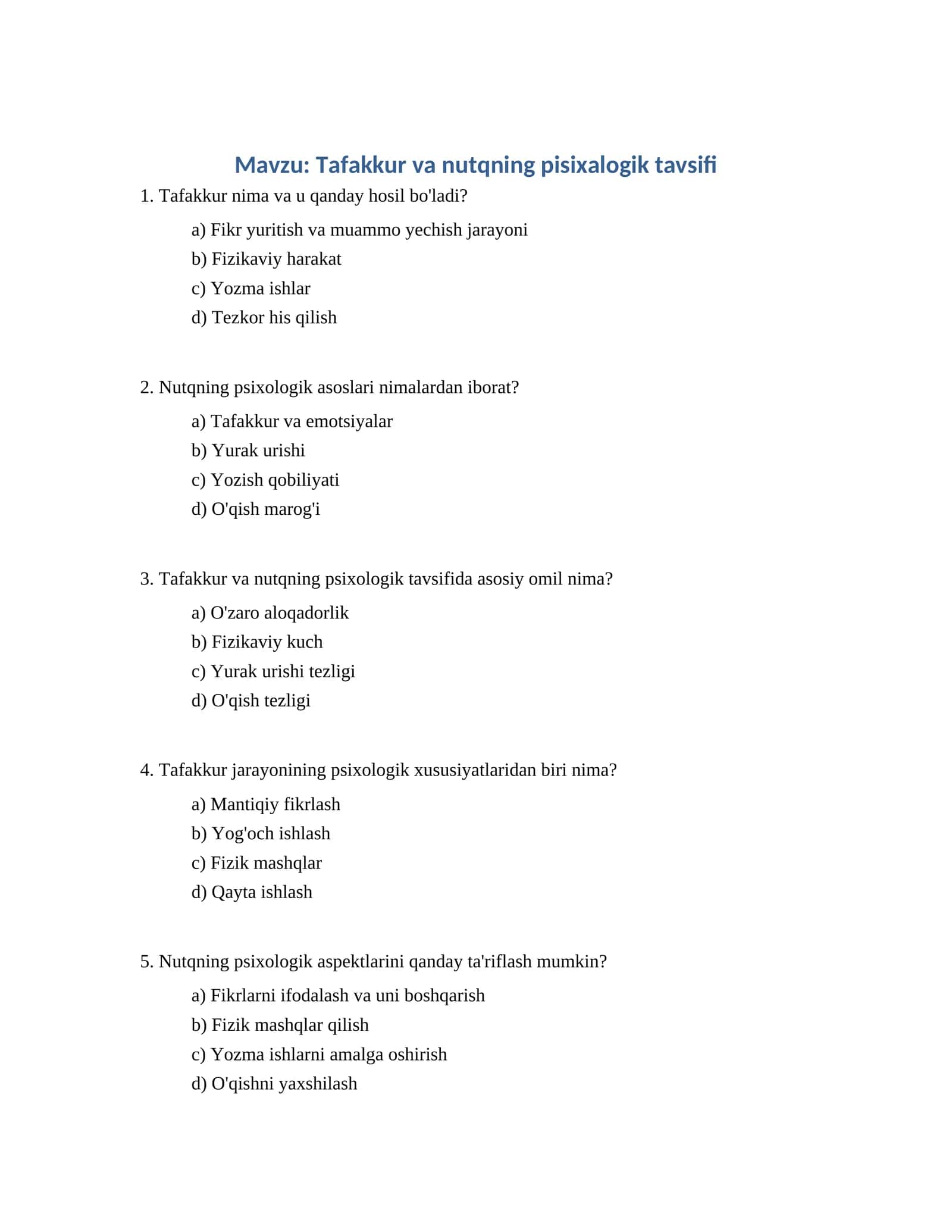 Tafakkur va nutqning pisixalogik tavsifi 1