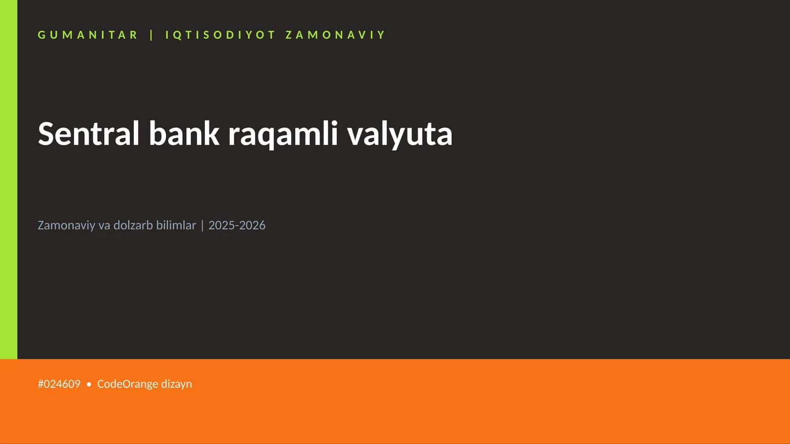 Sentral bank raqamli valyuta 1