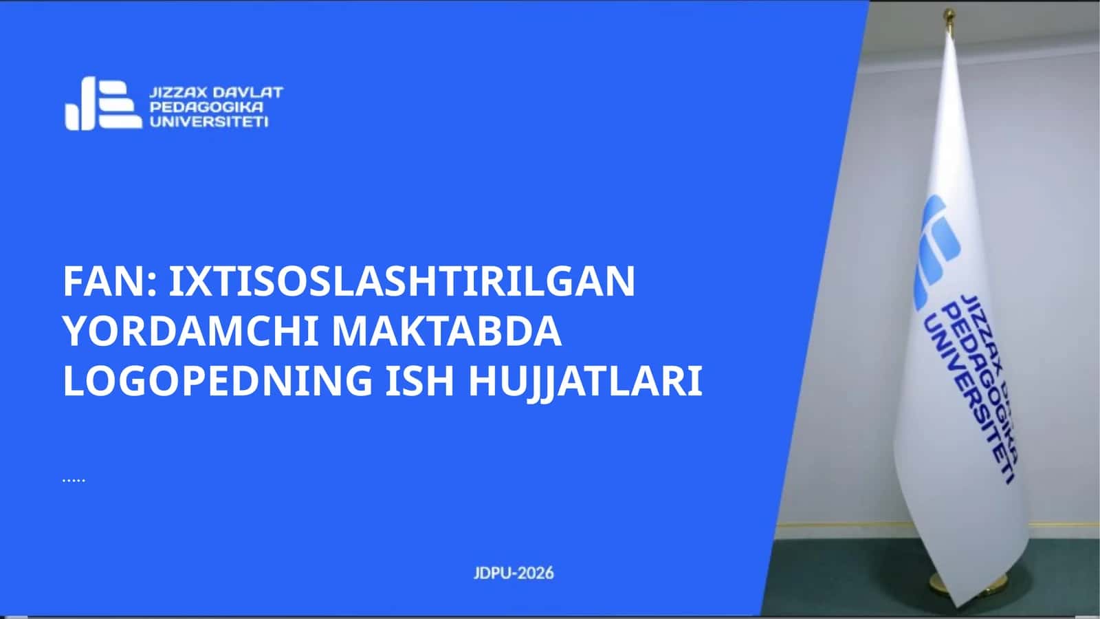 TARBIYAVIY ISHLAR MAXSUS METODIKASI FANI 1
