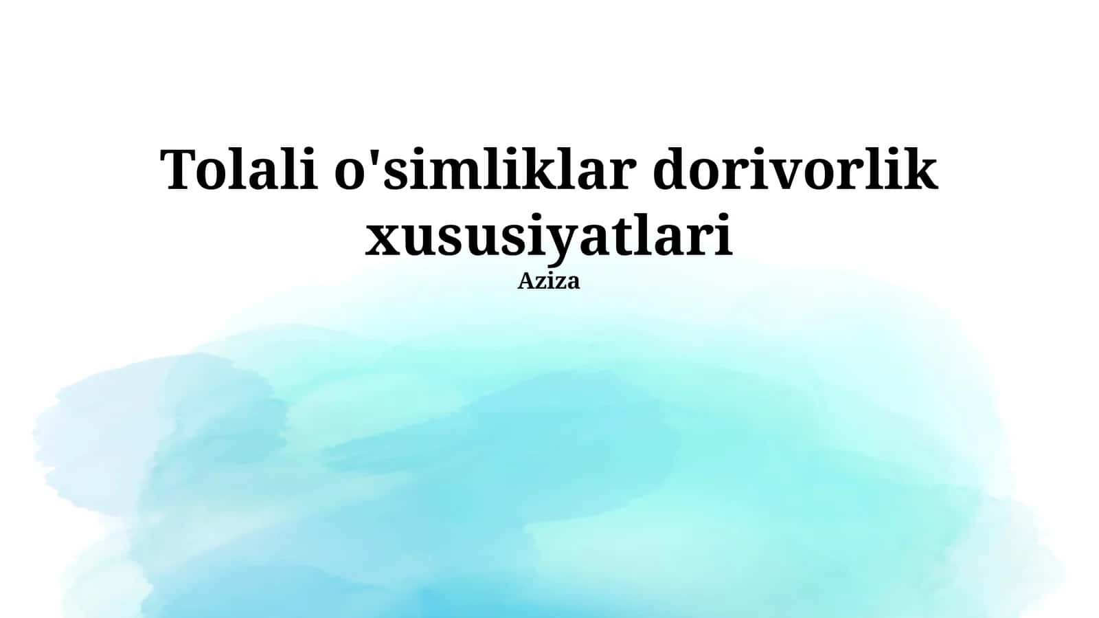 Antibakterial xususiyatlarga ega o'simliklar 1
