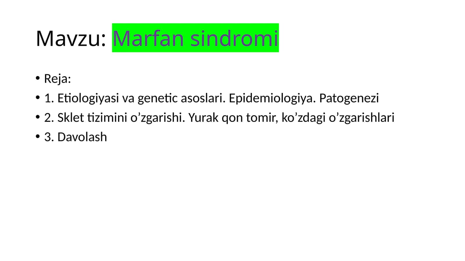 Marfan sindromi 1