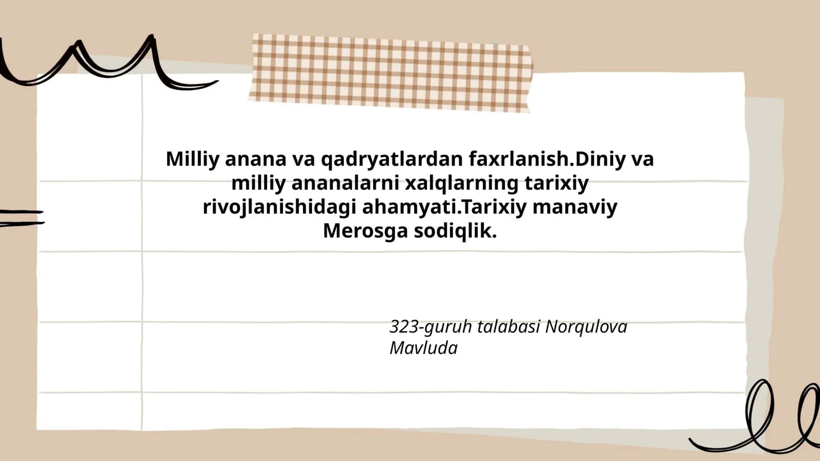 Diniy va milliy anana va qadryatlardan faxrlanish 1