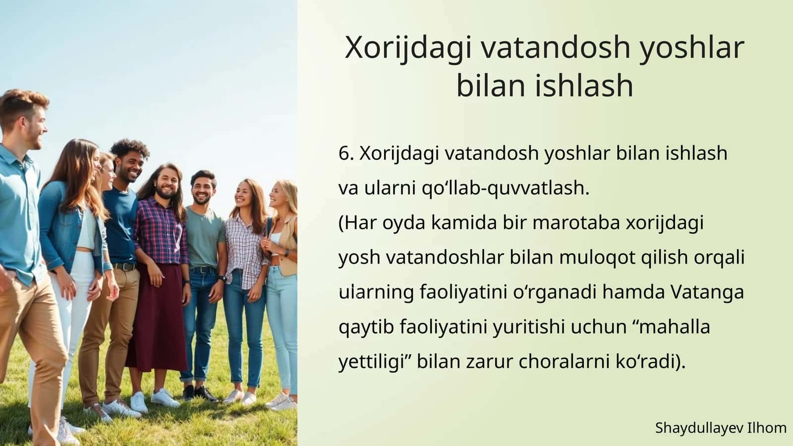 Xorijdagi vatandosh yoshlar bilan ishlash 1