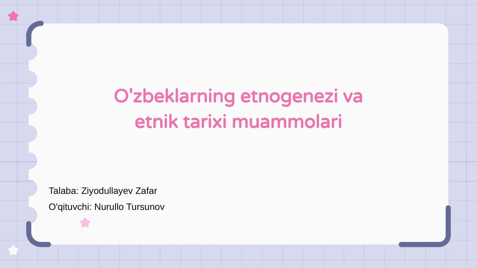 O'zbeklarning etnogenezi va etnik tarixi muammolari 1